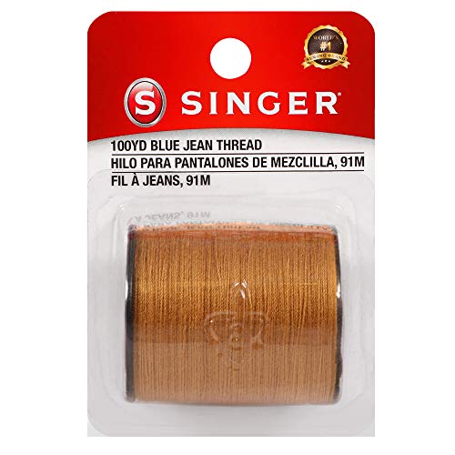 Book Cover SINGER 67120 Blue Jean Thread, 100 Yards, Old Gold