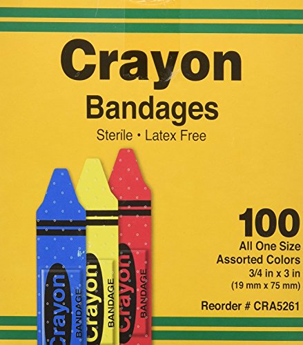 Book Cover ASO Corporation Bandages, Crayon Strips, Adhesive, 100/BX (AGPCRA5261) Category: Bandages and Dressings