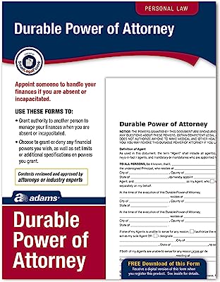 Book Cover Adams Durable Power of Attorney, Forms and Instructions (LF205)