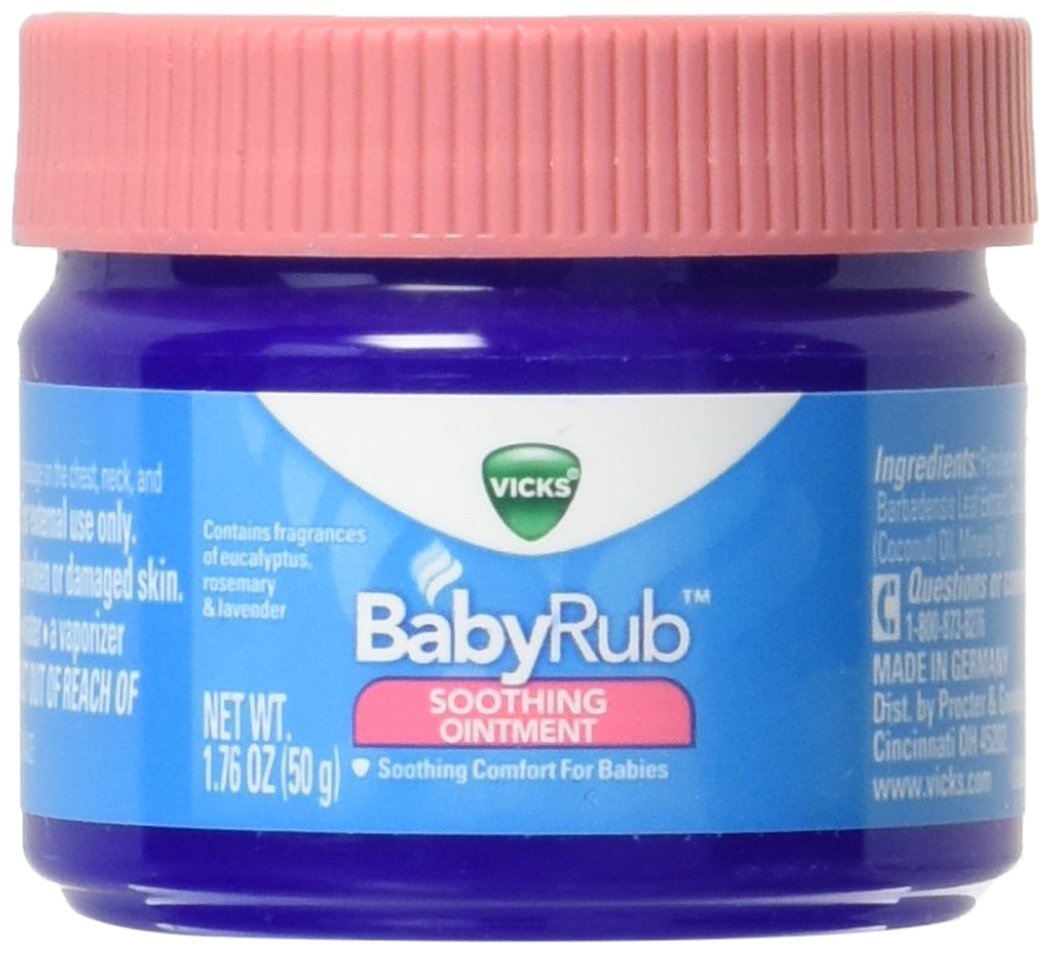 Book Cover Vicks BabyRub Soothing Vapor Ointment - 1.76 oz 1.76 Ounce (Pack of 1)