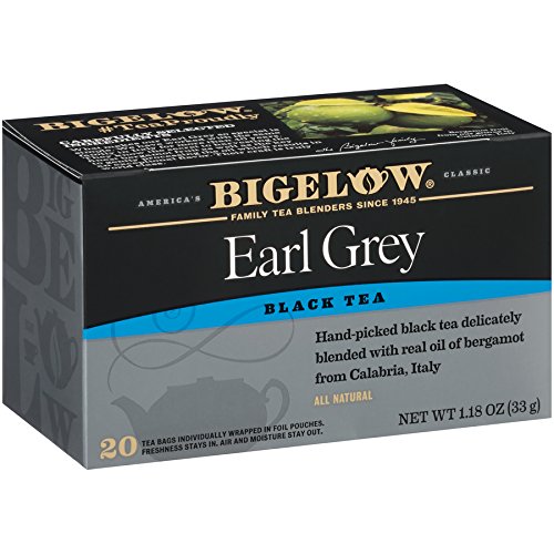 Book Cover Bigelow Earl Grey Tea Bags 20-Count Boxes (Pack of 6) Caffeinated Individual Black Tea Bags, for Hot Tea or Iced Tea, Drink Plain or Sweetened with Honey or Sugar