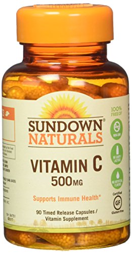 Book Cover Sundown Vitamin C 500 mg Capsules Time Release 90 Capsules