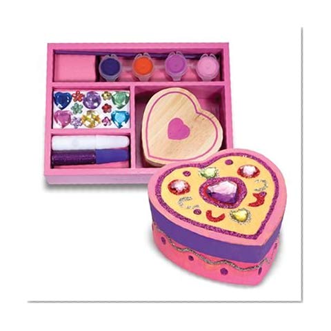 Book Cover Melissa & Doug Decorate-Your-Own Wooden Heart Box Craft Kit