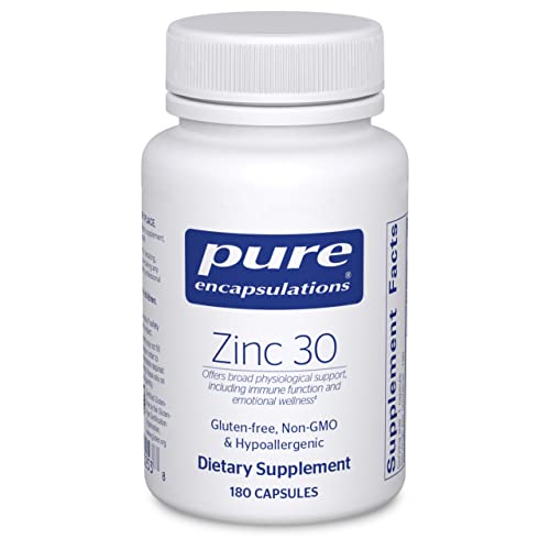 Book Cover Pure Encapsulations Zinc 30 mg - Supplement for Immune System Support, Growth and Development, and Wound Healing* - with Zinc Picolinate 30 mg - 180 Capsules
