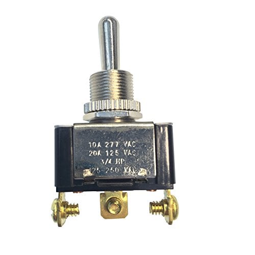 Book Cover Gardner Bender GSW-117  Heavy-Duty Electrical Toggle Switch, SPDT, Mom ON-OFF-Mom-ON,  20 A/125V AC, Screw Terminal