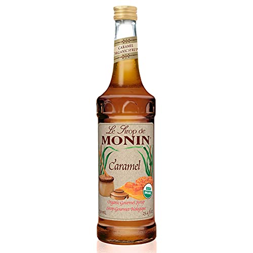 Book Cover Monin Organic Syrup Caramel - Single Bottle