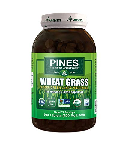 Book Cover Pines Organic Wheat Grass, 500 Count Tablets