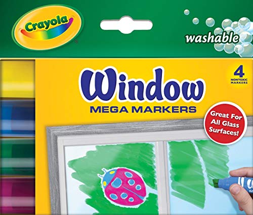 Book Cover Crayola 58-8166 Washable Window Mega Markers-4/Pkg