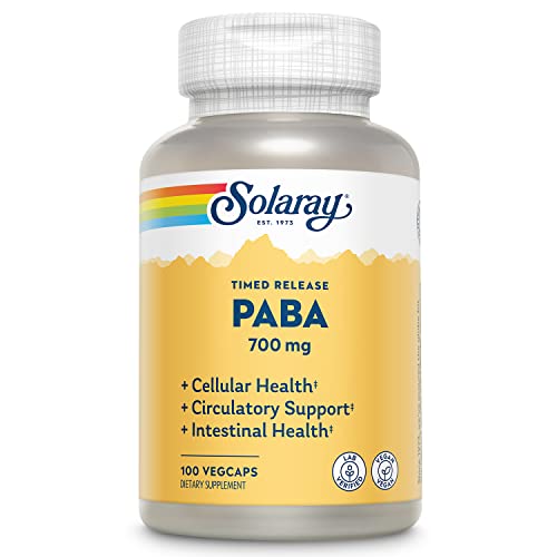 Book Cover SOLARAY Paba TSTR Vitamin Capsules, 700 mg | 100 Count
