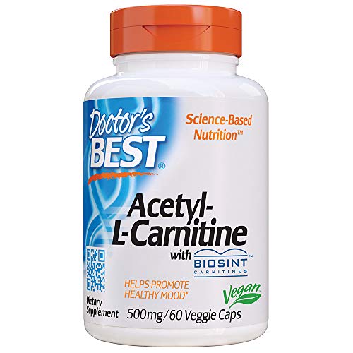 Book Cover Doctor's Best Acetyl L-Carnitine, Help Boost Energy Production, Support Memory/Focus, Mood, Non-GMO, Vegan, Gluten Free