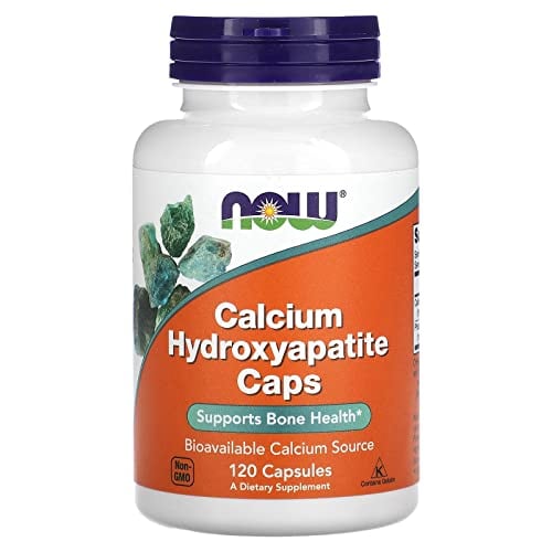 Book Cover NOW Supplements, Calcium Hydroxyapatite Caps, Supports Bone Health*, 120 Capsules