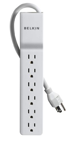 Book Cover Belkin 6-Outlet Home and Office Power Strip Surge Protector, 4ft Cord