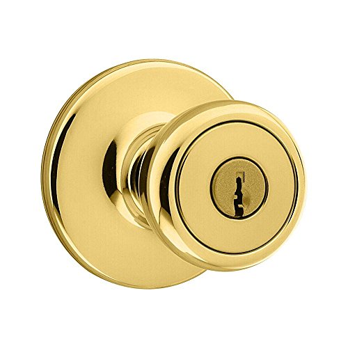 Book Cover Kwikset 94002-078 Tylo Keyed Entry Knob in Polished Brass