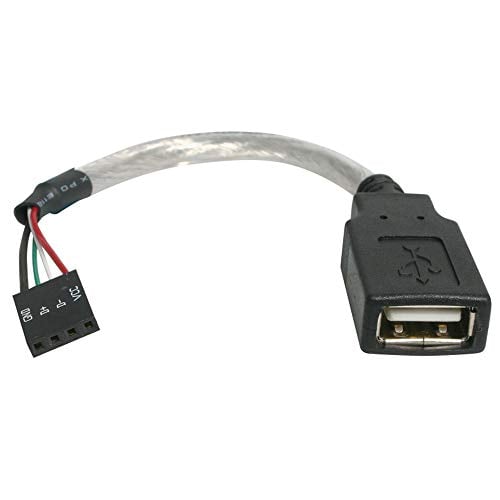 Book Cover StarTech.com 6in USB 2.0 A to USB 4 Pin to Motherboard Header Adapter F/F - USB cable - USB (F) to 4 pin USB 2.0 header (F) - USBMBADAPT