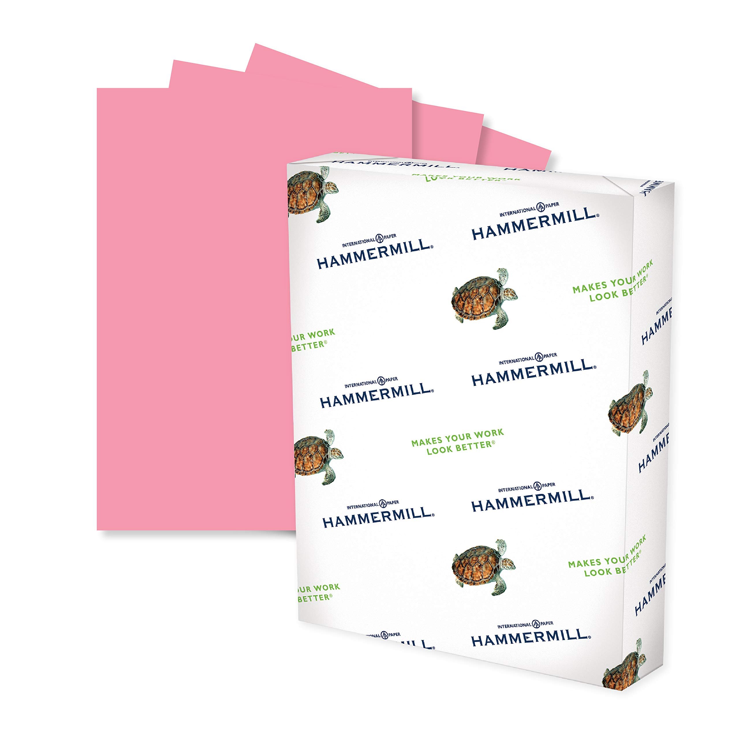 Book Cover Hammermill Colored Paper, 20 lb Cherry Printer Paper, 8.5 x 11-1 Ream (500 Sheets) - Made in the USA, Pastel Paper, 102210R Cherry 1 Ream | 500 Sheets Letter (8.5x11) Paper