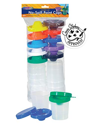 Book Cover Creativity Street No-Spill Paint Cups, 10 Pack (AC5100)