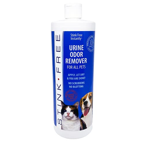Book Cover Stink Free Instantly Pet Urine Odor Remover - Cleaner, Neutralizer, & Eliminator of Cat & Dog Pee Odor on Carpets, Rugs, Outdoor Rugs, Mattress, Floor, Etc. 32 oz. (1 Quart)