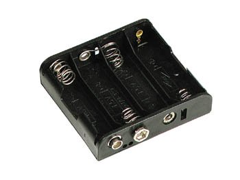 Book Cover Philmore Battery Holder for (4) AA with Standard Snap Connector : BH341