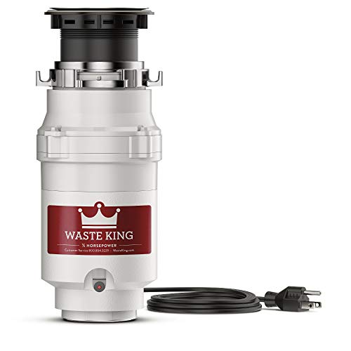 Book Cover Waste King L-1001 Garbage Disposal with Power Cord, 1/2 HP