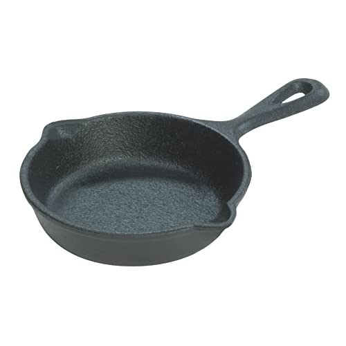Book Cover Lodge 3.5 Inch Miniature Cast Iron Pre-Seasoned Skillet – Signature Teardrop Handle - Use in the Oven, on the Stove, on the Grill, or Over a Campfire, Black