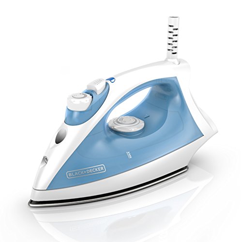 Book Cover BLACK+DECKER Steam Iron with Pivoting Cord, Nonstick Soleplate, Blue, F210