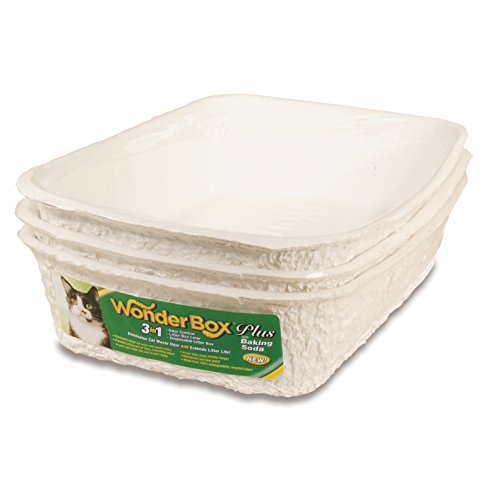 Book Cover Kitty's WonderBox Disposable Litter Box, Medium, 3-Count