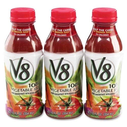 Book Cover V8 Vegetable Juice, 12 oz. plastic bottle (12 pack)