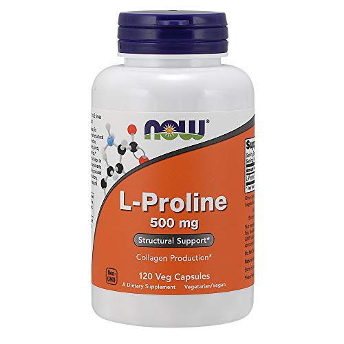 Book Cover NOW Supplements, L-Proline 500 mg, 120 Veg Capsules
