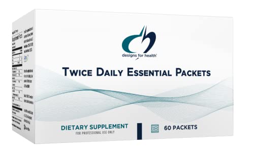 Book Cover Designs for Health Twice Daily Essential Packets - Daily Multivitamin Packs with Immune Support Vitamins Vitamin D + Zinc - Calcium + Magnesium Capsules - OmegAvail Fish Oil (60 Individual Packets)