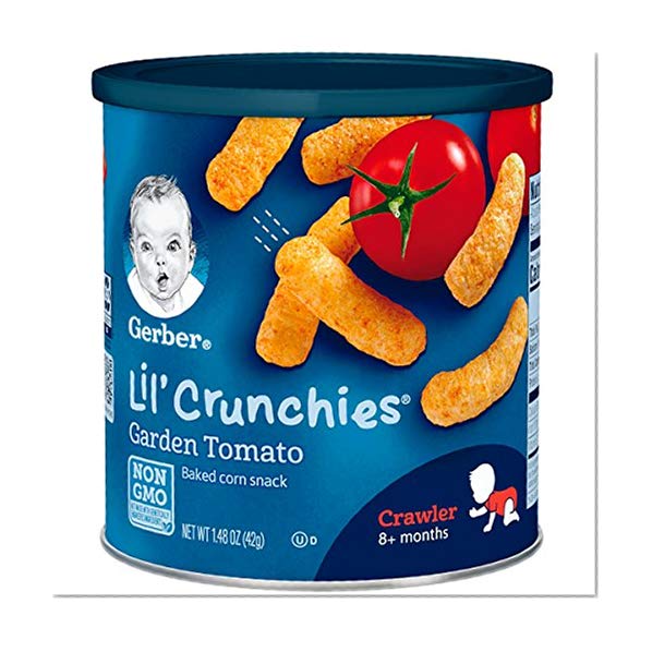 Book Cover Gerber Graduates Lil' Crunchies, Garden Tomato, 1.48-Ounce Canisters (Pack of 6)