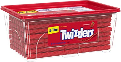 Book Cover Twizzlers Twists - Strawberry Sweets, Candy Sticks, Fruit Treats, 2.2kg Candy Tub