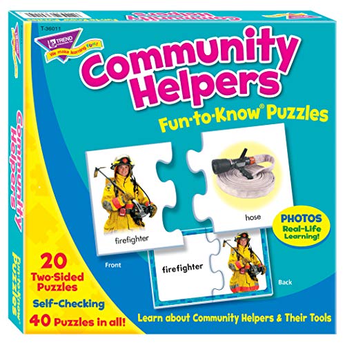 Book Cover Trend Enterprises Community Helpers Puzzle Set