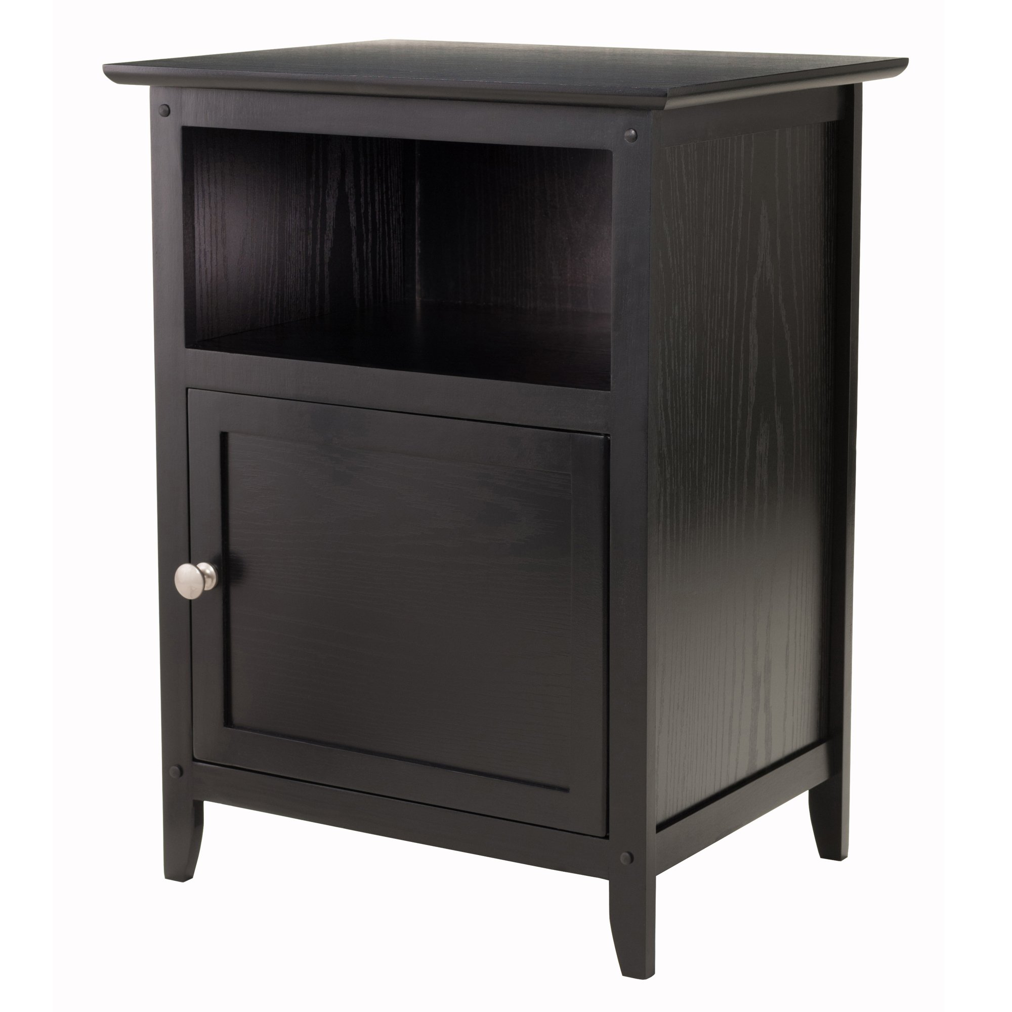 Book Cover Winsome Wood Henry Accent Table, Black, 19 inches Black 19 inches