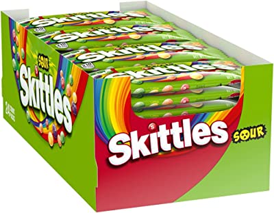 Book Cover Skittles Sour Candy, 1.8 ounce (24 Single Packs)