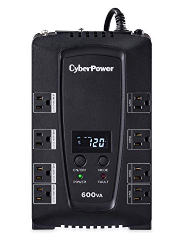 Book Cover CyberPower CP600LCD Intelligent LCD UPS System, 600VA/340W, 8 Outlets, Compact