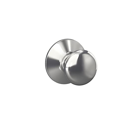 Book Cover Schlage F10 PLY 625 Plymouth Door Knob, Hall & Closet Passage Lock, Bright Chrome