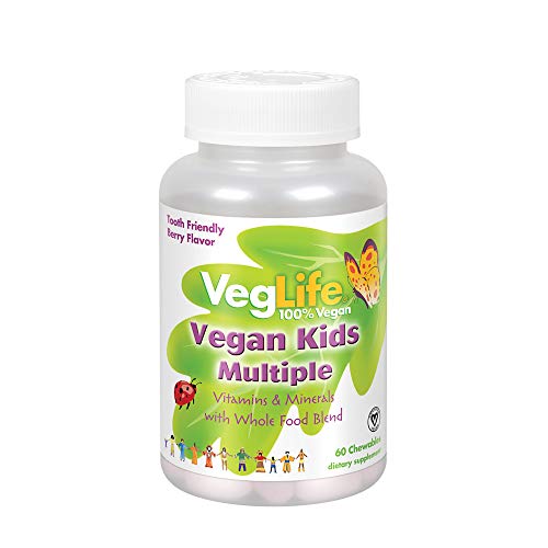 Book Cover VegLife Multiple Vegan for Kids Chewable Tablets, Berry, 60 Count