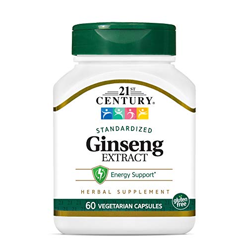 Book Cover 21st Century Ginseng Extract Veg Capsules, 60Count