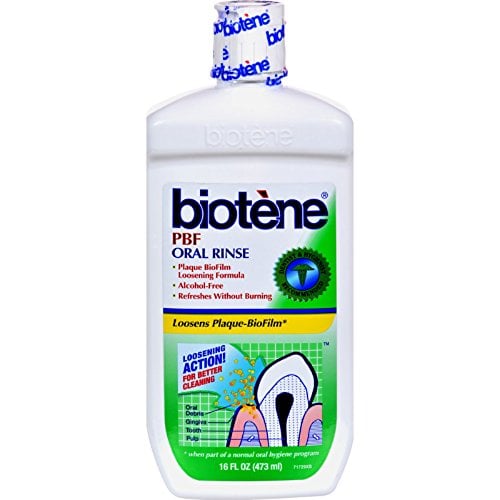 Book Cover Biotene Moisturizing Oral Rinse, Mild Mint 16 Ounce (Packaging may vary)