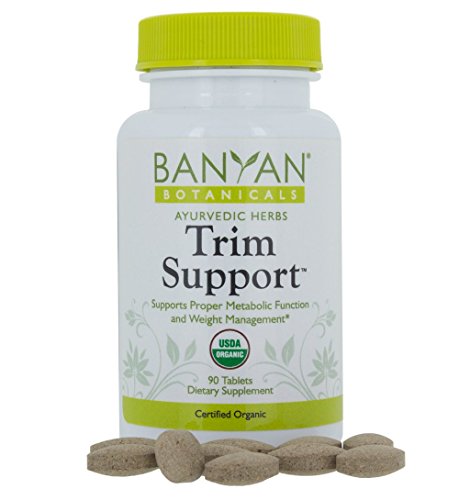 Book Cover Banyan Botanicals Trim Support - USDA Organic, 90 Tablets - Boosts Metabolism - Herbal Weight Loss Support*