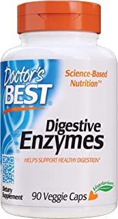 Book Cover Doctor's Best Digestive Enzymes, Non-GMO, Vegetarian, Gluten Free, 90 Veggie Caps
