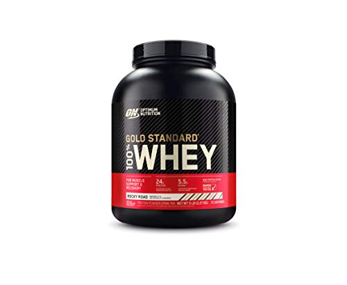 Book Cover Optimum Nutrition Gold Standard 100% Whey Protein Powder, Rocky Road, 5 Pound (Packaging May Vary)