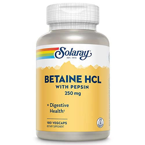Book Cover Solaray - HCl with Pepsin - 250 mg - 180 capsules