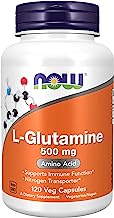 Book Cover Now Foods Supplements, L-Glutamine 500 mg, Nitrogen Transporter, Amino Acid, 120 Veg Capsules, White
