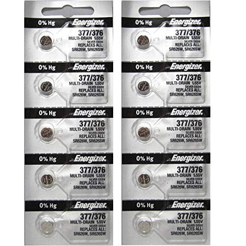 Book Cover Energizer 377/376 Silver Oxide 10 Batteries