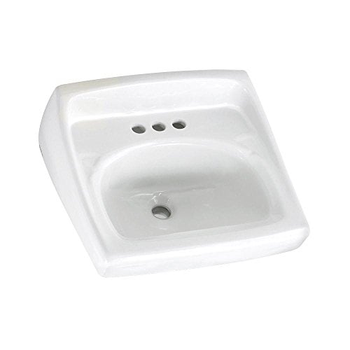 Book Cover American Standard 0355.012.020 Lucerne Wall-Mount Lavatory Sink with 4-Inch Faucet Holes, White