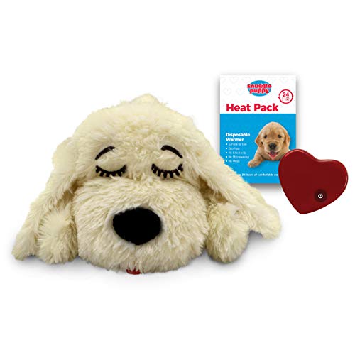 Book Cover SmartPetLove Snuggle Puppy Heartbeat Stuffed Toy - Pet Anxiety Relief and Calming Aid - Golden
