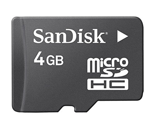 Book Cover Sandisk 4GB MicroSDHC 4GB MicroSDHC memory card - memory cards (MicroSDHC, -25 - 85 Â°C, Black, SD)