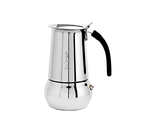 Book Cover Bialetti Kitty Espresso Coffee Maker, Stainless Steel, 6 cup