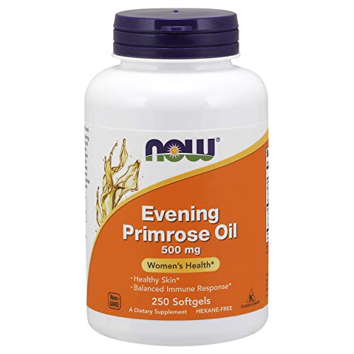Book Cover NOW Supplements, Evening Primrose Oil 500 mg with Naturally Occurring GLA (Gamma-Linolenic Acid), 250 Softgels